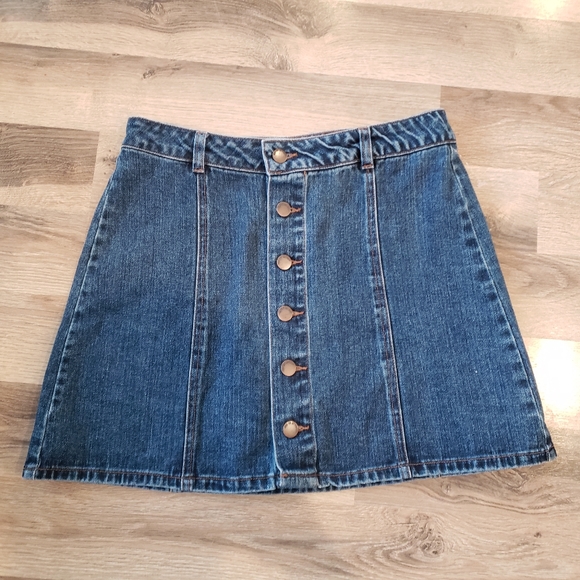 life in progress Dresses & Skirts - Life in Progress Jean skirt button down